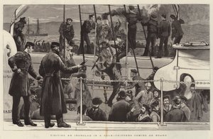 Visiting an Ironclad in a Gale-Trippers coming on Board